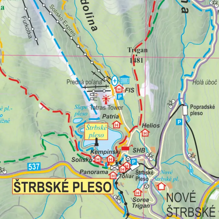 Tatry polskie i słowackie turystyczna mapa ścienna - naklejka, 1:35 000, ArtGlob